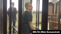 Eduard Babarika u sudu u Minsku