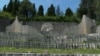 Mostar, Bosnia and Herzegovina -- A wide shot of the main part of Partisan cemetery complex