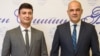 Novi predsjednik budvanske Opštine Nikola Jovanović i dosadašnji Milo Božović, koji je skoro dvije godine u zatvoru u Spužu nadomak Podgorice
