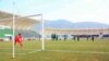 'Arkadag' futbol toparynyň ýaryşlaryndan bir pursat. Arhiwden alyndy. Illýustrasiýa suraty.