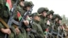 Белорусские военнослужащие на церемонии открытия совместных с Россией учений