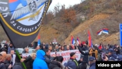Grab: Serbia -- far-right rally, Jarinje border crossing, 18Dec2022