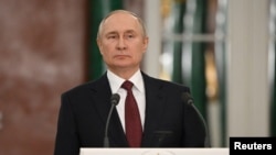 Президент Росії Володимир Путін під час пресконференції після засідання Держради з молодіжної політики. Москва, Росія. 22 грудня 2022 року