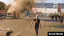بخشی از اعتراضات مردمی در ایران
