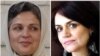 مرضیه مرتاضی لنگرودی (چپ) و شهلا شفیق