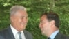 Presidents Medvedev (right) and Voronin in Sochi