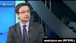 Armenia - Parliament deputy Gevorg Gorgisian speaks to RFE/RL, October 20, 2017.