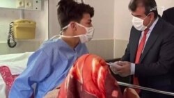 اکرم مهاجری‌که در اثر آتش گرفتن موتر شان در یزد ایران سوخته بود