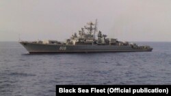 Сторожовий корабель російського флоту провів навчання у Чорному морі