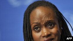 The U.S. State Department's Esther Brimmer answers a question during a press conference following the U.S. review 