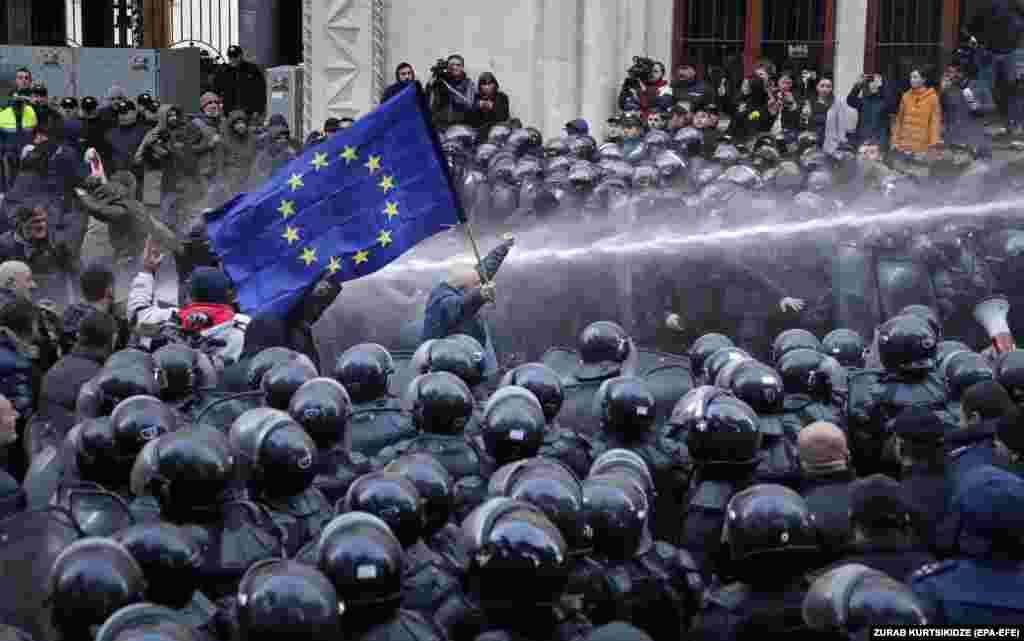 The Interior Ministry said in a statement earlier on November 18 that the protests had "gone beyond the law."