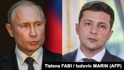 Володимир Зеленський, праворуч, і Володимир Путін (комбіноване фото)