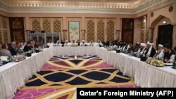 د قطر په پلازمېنه دوحه کې له طالب استازو سره د امریکايي چارواکو یوه لیدنه. February 26, 2019