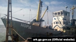 Судно «Норд» у порту Бердянська, Запорізька область, 26 березня 2018 року