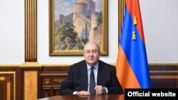 Հայաստանի նախագահ Արմեն Սարգսյանը ուղերձ է հղում ժողովրդին, նոյեմբեր, 2020թ.