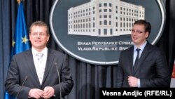 Maroš Šefčovič i Aleksandar Vučić