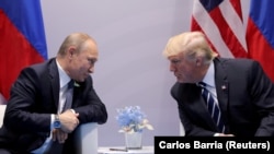 Володимир Путін (л) та Дональд Трамп (п)