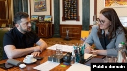 Ուկրաինայի նախագահ Վլադիմիր Զելենսկու և փոխվարչապետ Յուլիա Սվիրիդենկոյի հանդիպումը, Կիև, 14-ը հուլիսի, 2025թ.