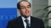 Mahmud Jibril, interim prime minister of the Libyan Transitional National Council, speaks at the Brookings Institution in Washington. 