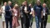 Armenia - Samantha Power (C), the former U.S ambassador to the UN, visits the Armenian genocide memorial in Yerevan, 8 June 2018. (Photo courtesy of www.auroraprize.com) 