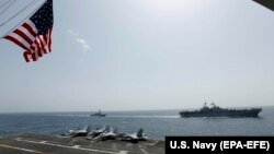 Американский корабль в Аравийском море. Май 2019 года.