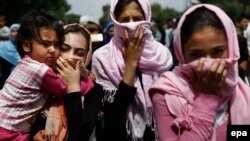 تصویر آرشیف: تعدادی از پناهجویان افغان در یونان 