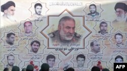 A memorial in Tehran to members of Iran's Revolutionary Guards who were killed in the suicide attack