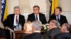 Da li je moguć uspjeh inicijative da izabrani član Predsjedništva BiH ne smije biti i član političke stranke: Članovi Predsjedništva BiH Dragan Čović, Mladen Ivanić i Bakir Izetbegović