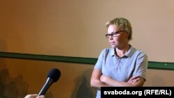 Maryna Zolatava after her release from detention.