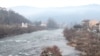 Serbia-- The river Lim,pollution, Prijepolje, 10 January, 2019.