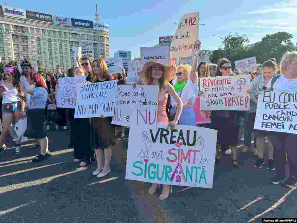"We are tired of living in a culture of tolerance for violence when it is directed against women from poor backgrounds, Roma or have experiences that do not make them 'worthy' in the eyes of society, to be protected," the protest organizers said.